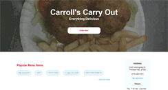 Desktop Screenshot of carrollscarryout.net