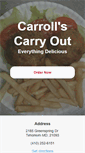 Mobile Screenshot of carrollscarryout.net