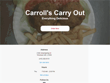 Tablet Screenshot of carrollscarryout.net